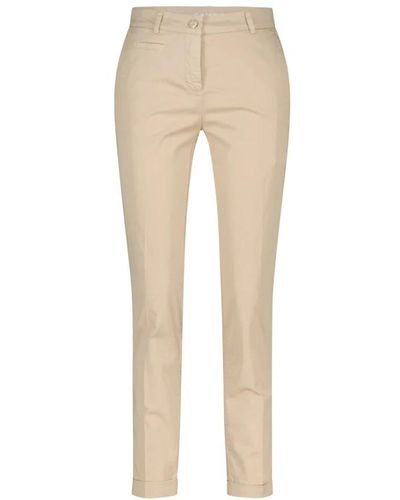 Cambio Slim-Fit Trousers - Natural