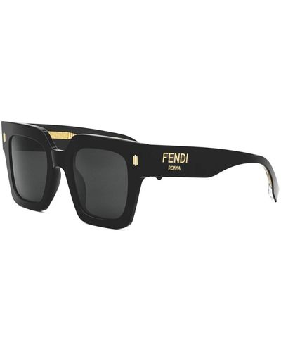 Fendi Quadratische sonnenbrille - stilvolles design,quadratische sonnenbrille mit kühnem logo - Schwarz