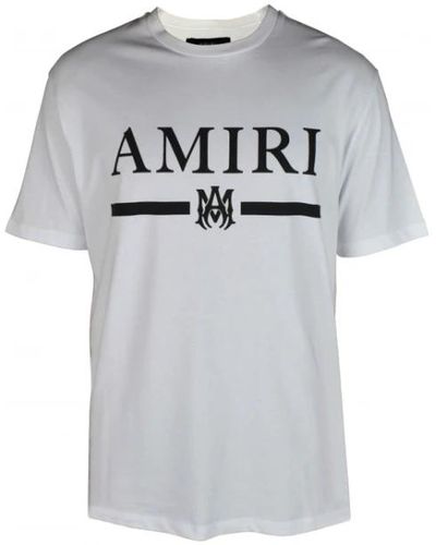 Amiri Weißes rundhals-logo-t-shirt - Grau