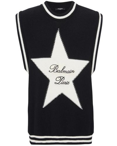 Balmain Pullover iconico stella - Nero