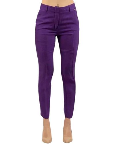 Liu Jo Slim-Fit Trousers - Purple