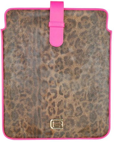 Class Roberto Cavalli Tablet-hülle mit leopardenmuster - Pink