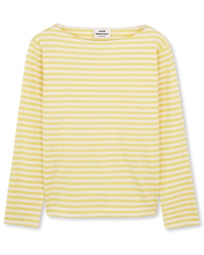 Mads Nørgaard Camisetas y tops de seda suave y sencilla 203412 limón - Amarillo