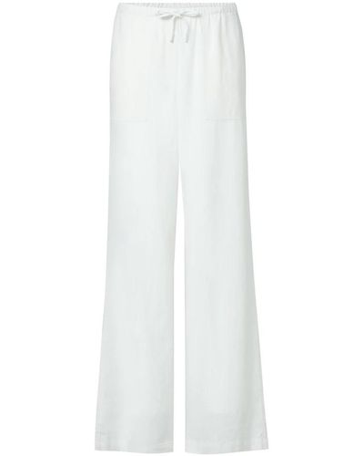 Comma, Pantaloni larghi in lino - Bianco