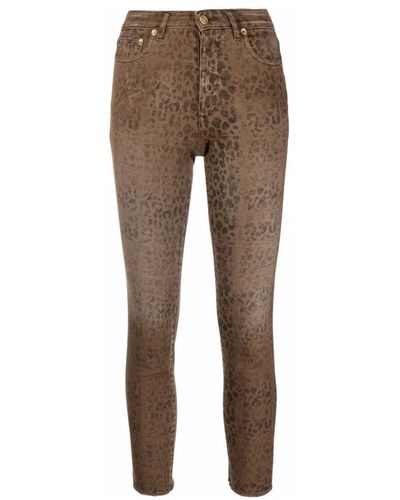 Golden Goose Jeans cropped - Marrone