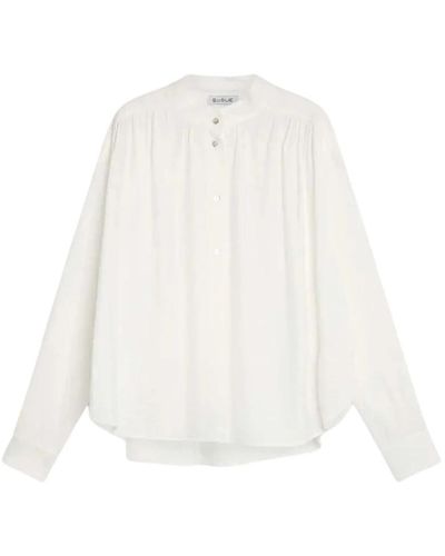 SOSUE Oversized blusa bianca con colletto - Bianco