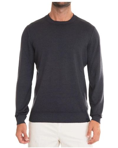 Fay Stone washed slim fit pullover - Blu