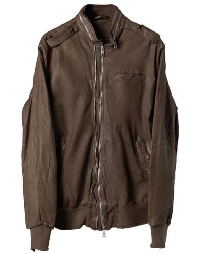 Giorgio Brato Leather Jackets - Brown