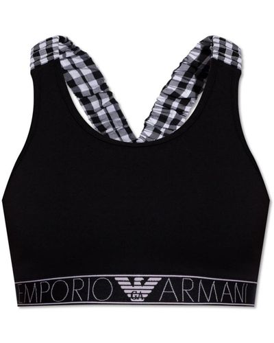 Emporio Armani Top de ropa interior - Negro