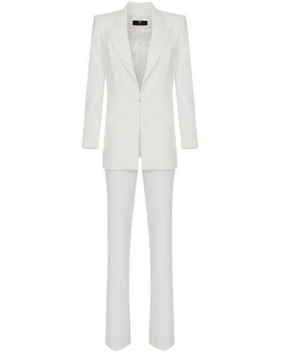 Elisabetta Franchi Elegante conjunto de traje de mujer - Blanco