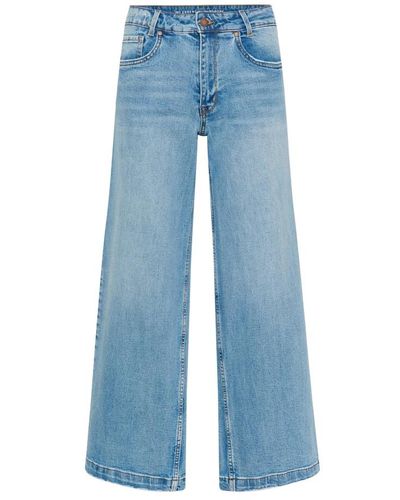 My Essential Wardrobe High-waisted wide-leg jeans, hellblaue retro-waschung