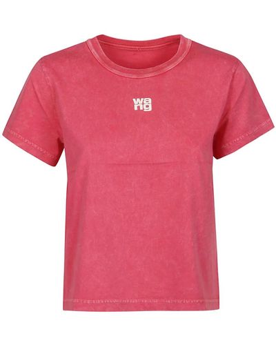 T By Alexander Wang T-shirts,säure nebel logo t-shirt - Pink