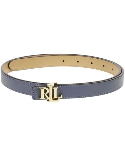 Ralph Lauren Cinturón skinny de doble cara - Azul