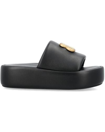 Balenciaga Schwarze geschlossene slide sandalen