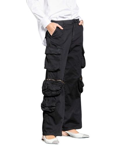 Mason's Pantalones cargo logo edition corte recto - Negro