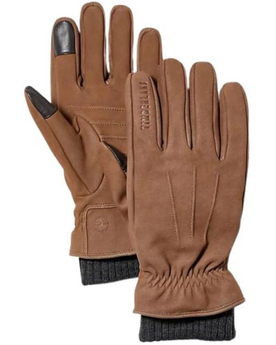 Timberland Wildleder touchscreen handschuhe - Braun