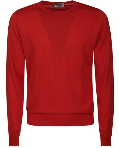 John Smedley Round-Neck Knitwear - Red