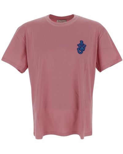 JW Anderson Logo t-shirt aus baumwolle - Pink