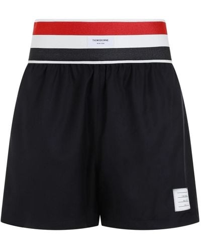 Thom Browne Thome browne elastic waist rugby shorts - Blu