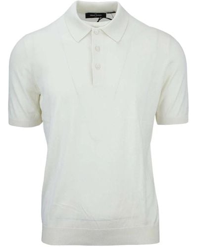 Gran Sasso Seiden polo t-shirt weiß
