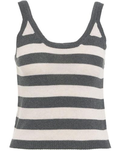 Mauro Grifoni Tops > sleeveless tops - Gris