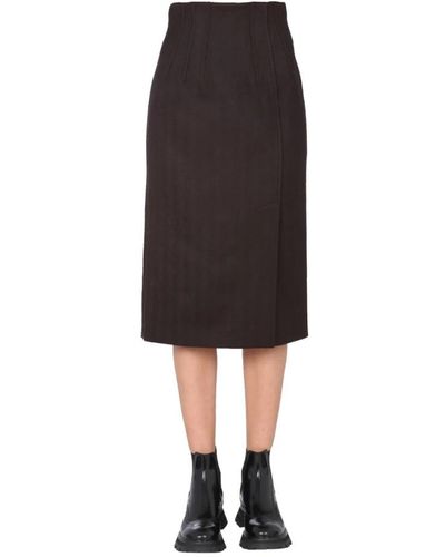 Alexander McQueen Midi Skirts - Black