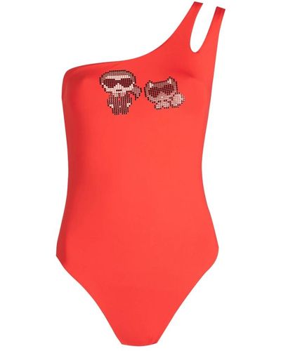 Karl Lagerfeld Costume da bagno di choupetette - Rosso
