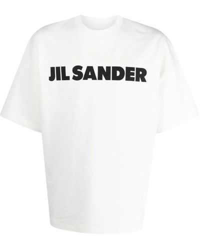 Jil Sander Bedrucktes t-shirt im logostil - Weiß
