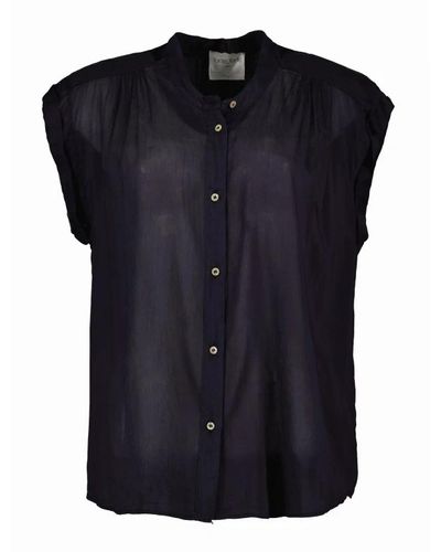 Forte Forte Blusa in cotone voile notte