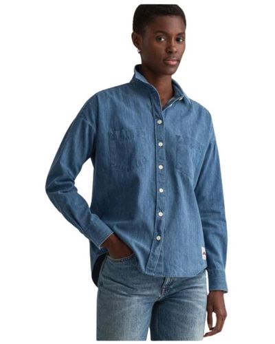 GANT Blouses & shirts > denim shirts - Bleu