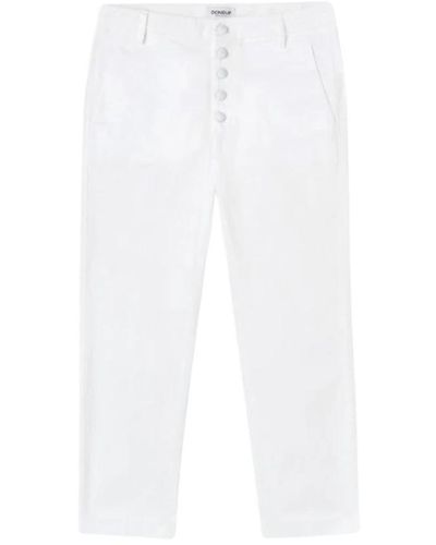 Dondup Cropped Trousers - White