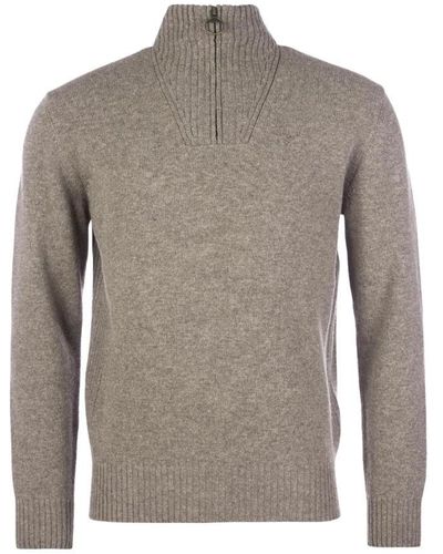 Barbour Round-Neck Knitwear - Gray