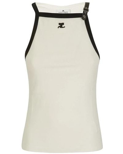 Courreges Sleeveless Tops - Natural