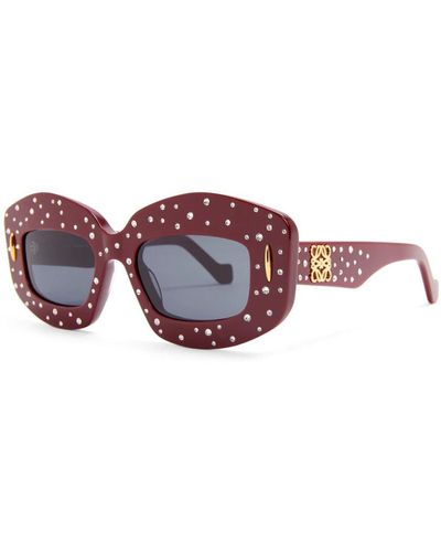 Loewe Anagramlarge occhiali da sole - Rosso