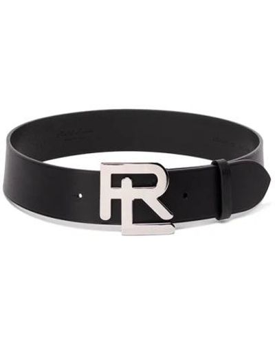 Ralph Lauren Cinturón ancho de cuero sofisticado - Negro