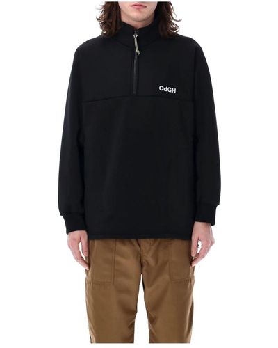 Comme des Garçons Half zip pullover sweater - Nero