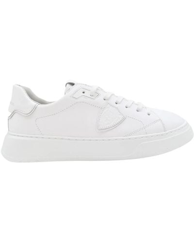 Philippe Model Temple low sneakers in pelle bianca - Bianco