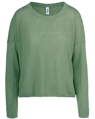 Bomboogie Pullover di lino cotone - Verde