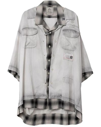 Maison Mihara Yasuhiro Short Sleeve Shirts - Grey