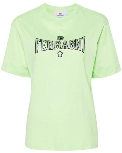 Chiara Ferragni T-Shirts - Green