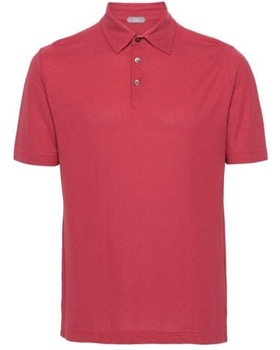 Zanone Baumwoll polo shirt - Rot