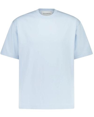 Closed T-shirt con logo in cotone comodo - Blu