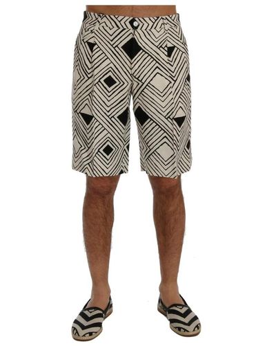 Dolce & Gabbana Gestreifte casual shorts - Grau