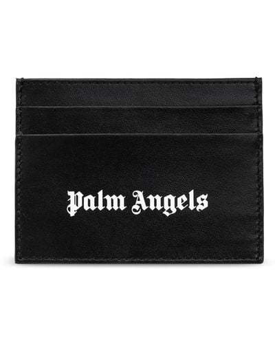 Palm Angels Kartenetui mit logo - Schwarz