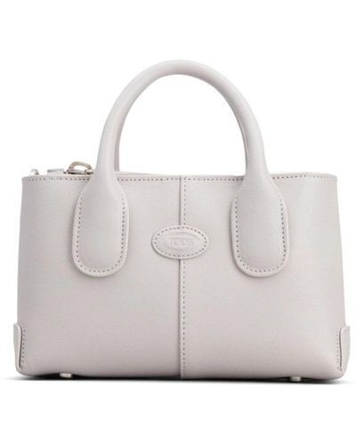 Tod's Handbags,leder schultertasche mit logo - Weiß