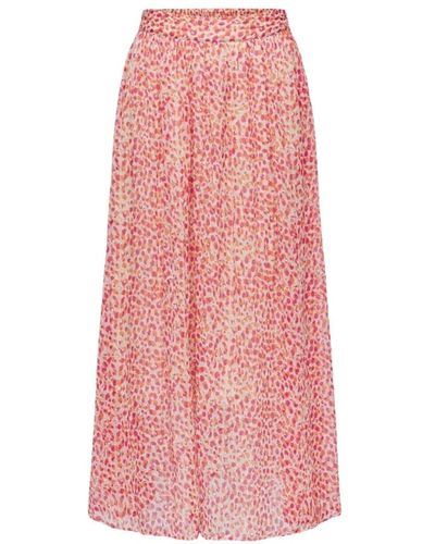 Jacqueline De Yong Midi Skirts - Pink