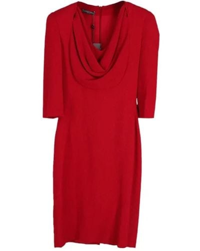 Alexander McQueen Wolle dresses - Rot