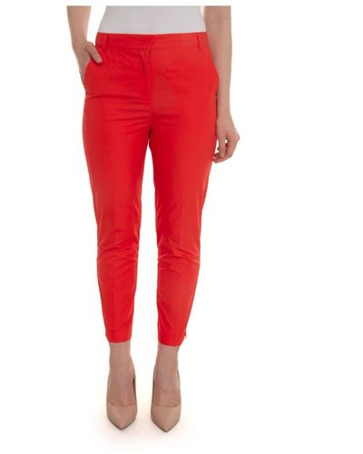 Pennyblack Pantalones clásicos con bolsillo americano - Rojo