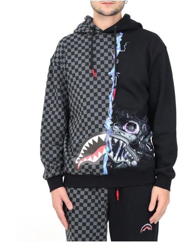 Sprayground Schwarzes hoodie-set für männer