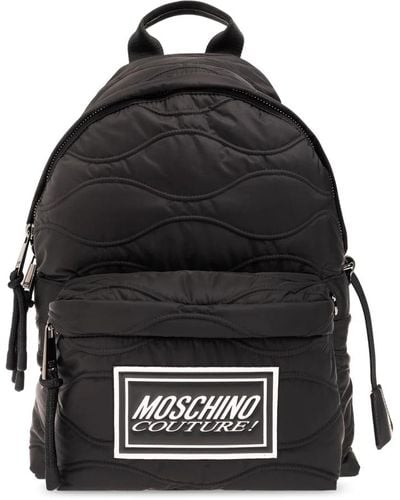 Moschino Gesteppter rucksack - Schwarz
